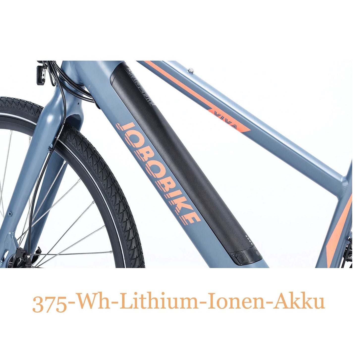 JOBOBIKE E-Bike »VIVA 2.0 28 Zoll City-Pedelec E-bike, Trekking Elektrofahrrad«, 7 Gang, Kettenschaltung, Heckmotor 250,00 W, (Set, mit Akku-Ladegerät), Ebike für Damen und Herren mit innerhalb der StVZO