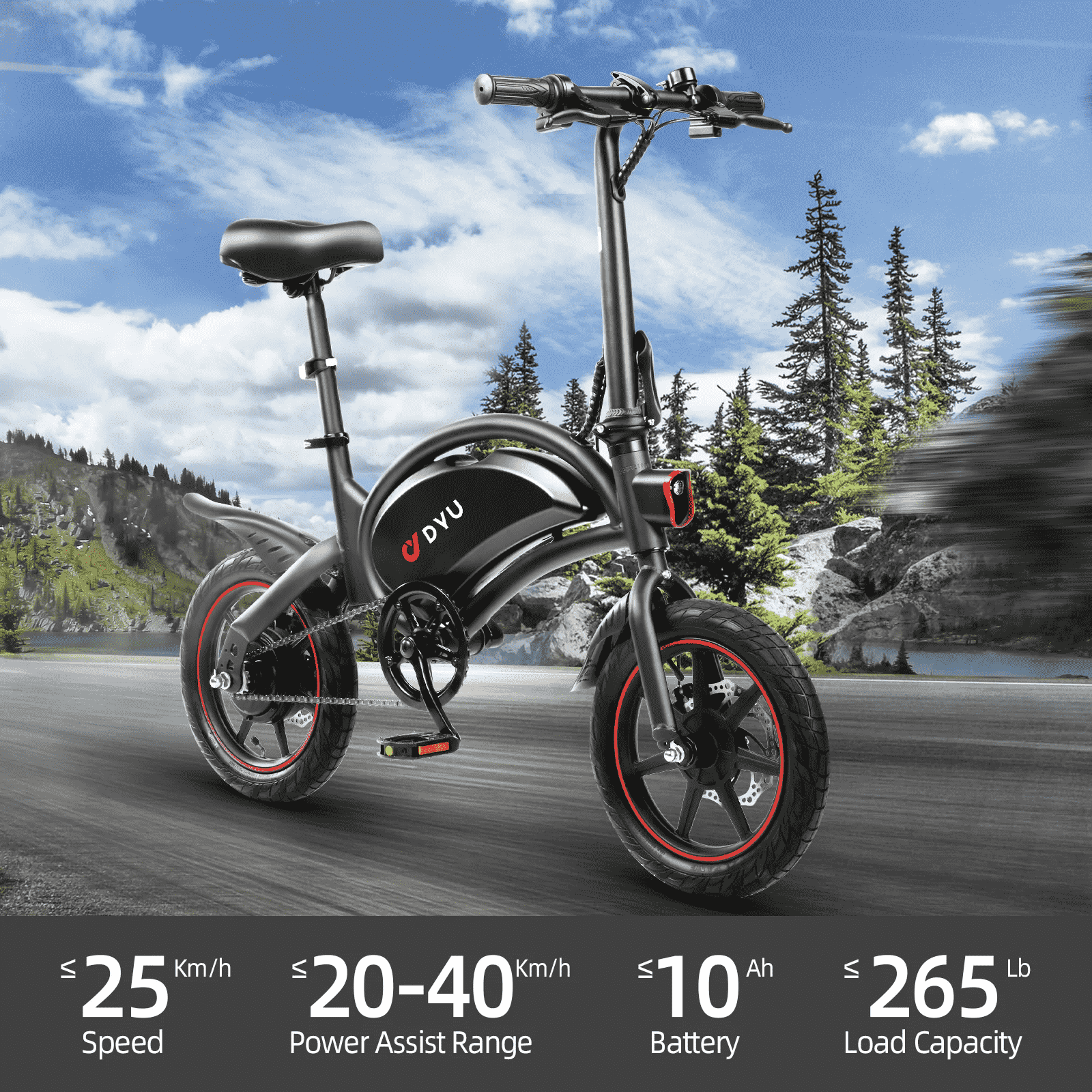 kleines klapprad Mini E-Bike Klapprad D3F 14"