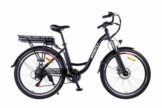 Myatu-E Bike City bike-5685-schwarz-Front